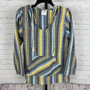 U.S. Vintage Striped Hooded Beach Pullover Size Small